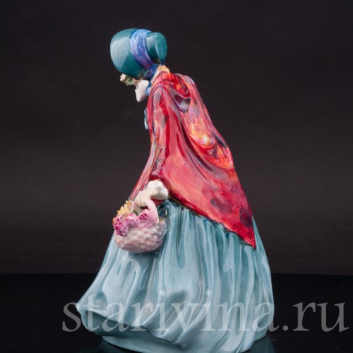 Фарфоровая фигурка девушки Очаровательная леди с цветами, Royal Doulton, Великобритания, 1940-73 гг.