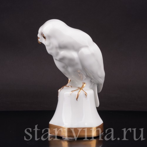 Фарфоровая статуэтка птицы Белая сова, Hutschenreuther, Германия, нач. 20 в.