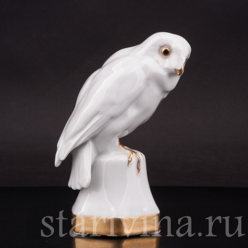 Фарфоровая статуэтка птицы Белая сова, Hutschenreuther, Германия, нач. 20 в.