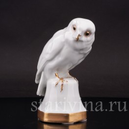 Фарфоровая статуэтка птицы Белая сова, Hutschenreuther, Германия, нач. 20 в.