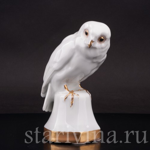 Фарфоровая статуэтка птицы Белая сова, Hutschenreuther, Германия, нач. 20 в.