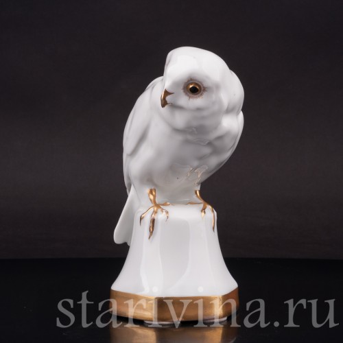 Фарфоровая статуэтка птицы Белая сова, Hutschenreuther, Германия, нач. 20 в.