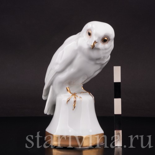 Фарфоровая статуэтка птицы Белая сова, Hutschenreuther, Германия, нач. 20 в.