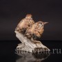 Фигурка птиц из фарфора Птенцы чёрного дрозда Tay, Италия, сер. 20 века.