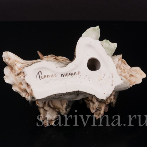 Фигурка птиц из фарфора Птенцы чёрного дрозда Tay, Италия, сер. 20 века.