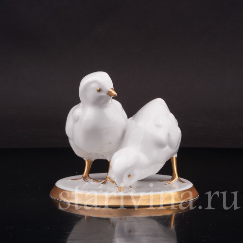 Статуэтка из фарфора Два цыплёнка, Hutschenreuther, Германия, 1917 -20 гг.