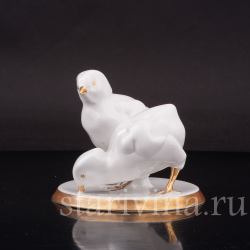 Статуэтка из фарфора Два цыплёнка, Hutschenreuther, Германия, 1917 -20 гг.