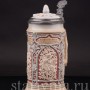 Старинная пивная кружка Охотники, 1/2 л, Villeroy & Boch, Германия, 1913 г.