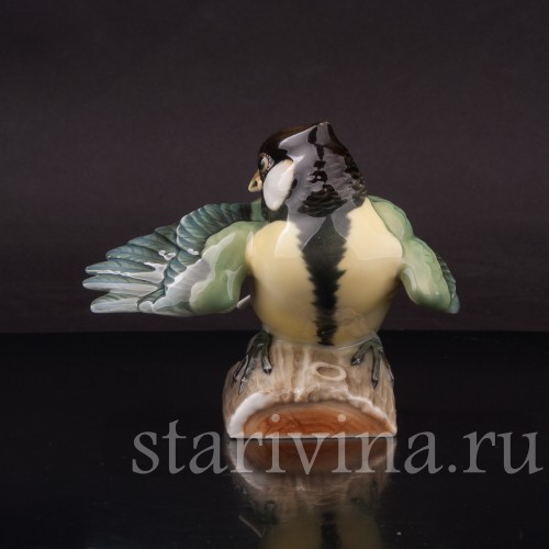 Фарфоровая фигурка птицы Птенец синицы, Hutschenreuther, Германия.