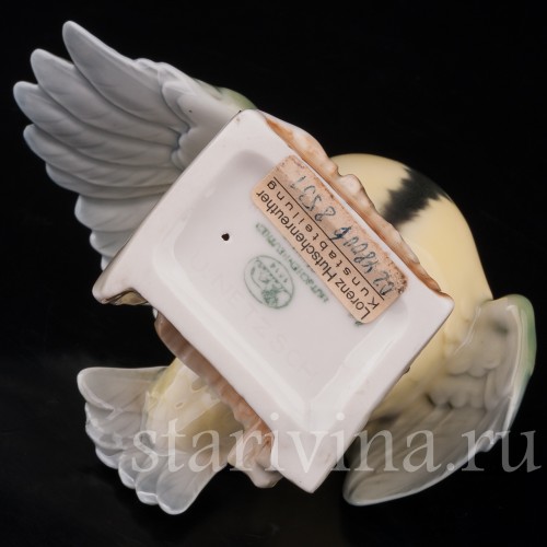 Фарфоровая фигурка птицы Птенец синицы, Hutschenreuther, Германия.