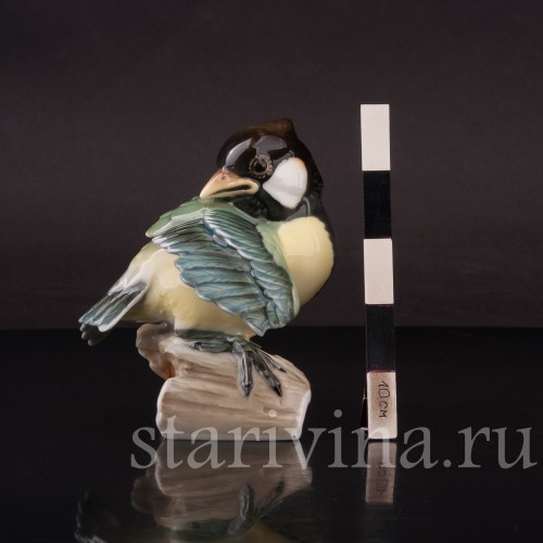 Фарфоровая фигурка птицы Птенец синицы, Hutschenreuther, Германия.