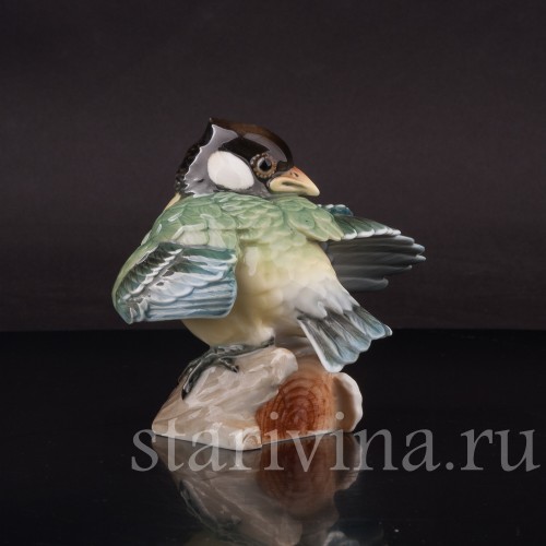 Фарфоровая фигурка птицы Птенец синицы, Hutschenreuther, Германия.