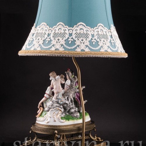 Фарфоровая лампа Влюбленная пара, Sitzendorf, Германия, сер. 20 века.