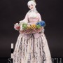 Фарфоровая статуэтка девушки Цветочница,  Luigi Fabris, Италия, пер. пол. 20 века.