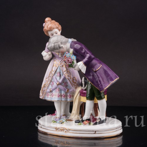 Фигурка из фарфора Первое свидание, Heubach, Германия, нач. 20 века.