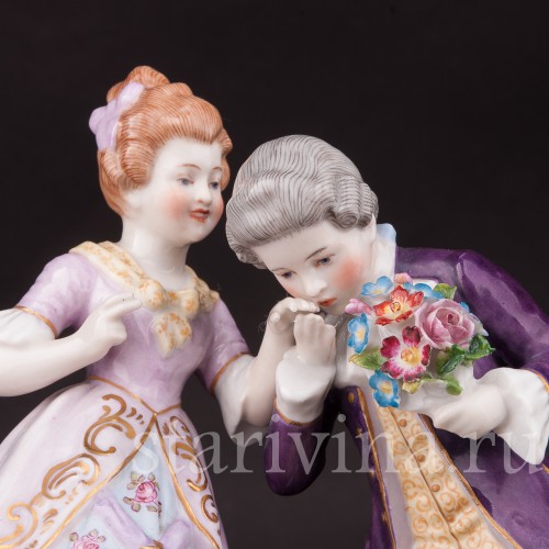 Фигурка из фарфора Первое свидание, Heubach, Германия, нач. 20 века.