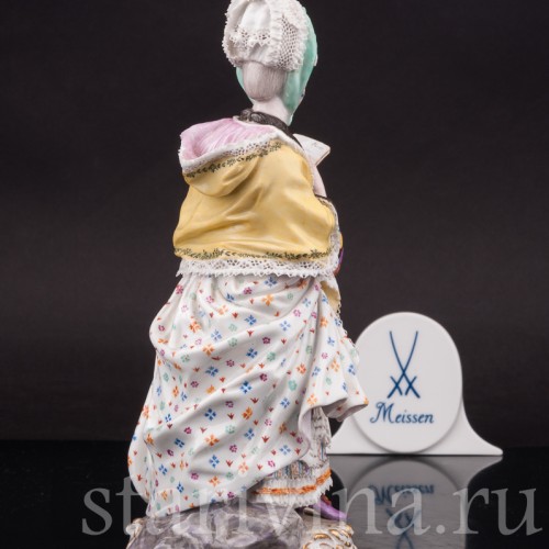 Фарфоровая статуэтка Дама с муфтой, читающая письмо, Meissen, Германия, сер. 19 - нач. 20 вв.