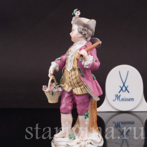 Мальчик с мотыгой, Meissen, Германия, кон. 18 в - нач. 19 вв
