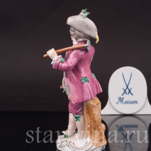 Мальчик с мотыгой, Meissen, Германия, кон. 18 в - нач. 19 вв