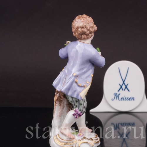 Фарфоровая статуэтка Мальчик с корзиной цветов, Meissen, Германия, перв. пол. 20 в.