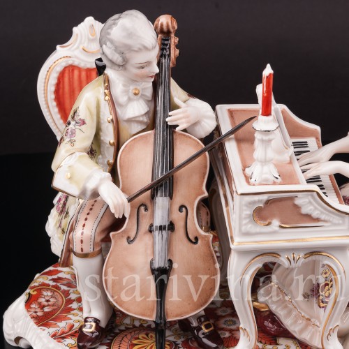 Композиция из фарфора Галантный дуэт, H.Hilbert, Германия, 1965-70 гг.