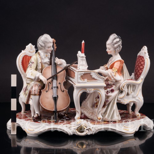 Композиция из фарфора Галантный дуэт, H.Hilbert, Германия, 1965-70 гг.