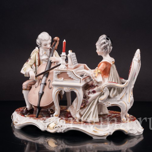 Композиция из фарфора Галантный дуэт, H.Hilbert, Германия, 1965-70 гг.