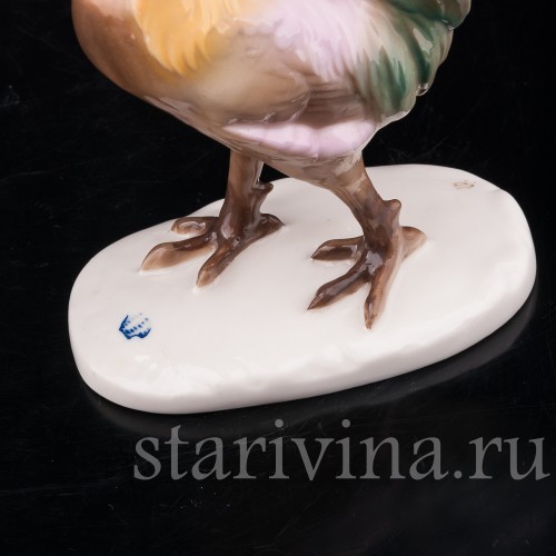 Фигурка птицы из фарфора Петух Nymphenburg, Германия, нач. 20 века.