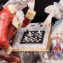 Фарфоровая композиция Шахматная партия, кружевная, Дрезден, Германия, сер. 20 века.