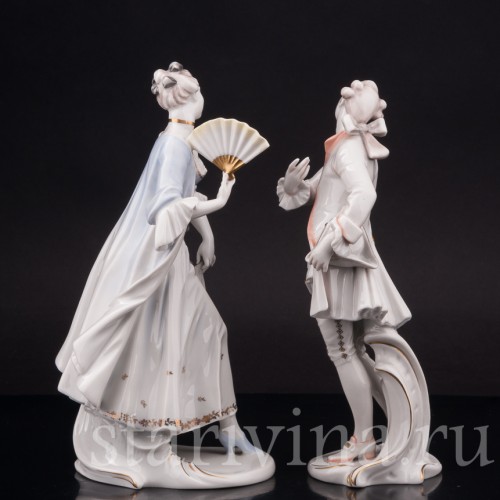 Парные фарфоровые статуэтки Маркиз и маркиза, Rosenthal, Германия, 1949 год.