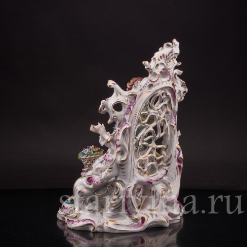 Фарфоровая композиция Вино любви, пасторальная пара, Volkstedt, Германия, нач. 20 в.