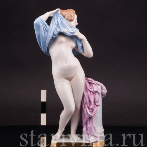 Фарфоровая статуэтка девушки Купальщица, Von Schierholz, Германия, 1930 гг.