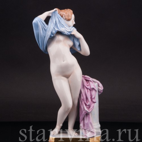 Фарфоровая статуэтка девушки Купальщица, Von Schierholz, Германия, 1930 гг.