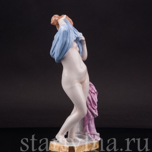 Фарфоровая статуэтка девушки Купальщица, Von Schierholz, Германия, 1930 гг.