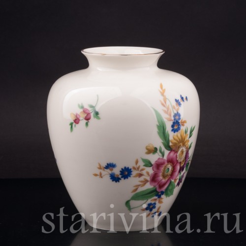 Ваза из фарфора Полевые цветы, Hutschenreuther, Германия, 1949-69 гг.
