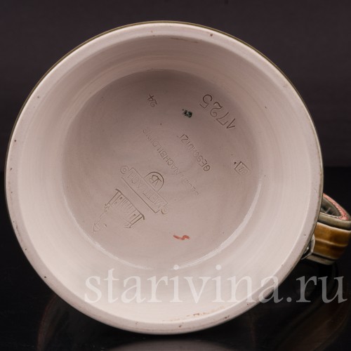 Старинная пивная кружка Влюблённые, 1/2 л, Villeroy & Boch, Германия, 1924 г.