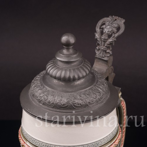 Старинная пивная кружка Влюблённые, 1/2 л, Villeroy & Boch, Германия, 1924 г.