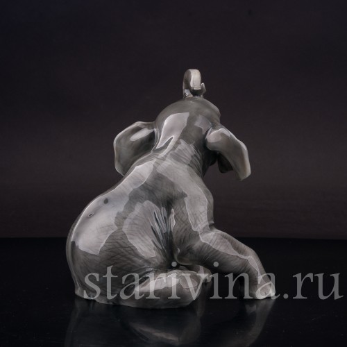 Фарфоровая статуэтка Сидящий слон, Rosenthal, Германия, 1930-40 гг.