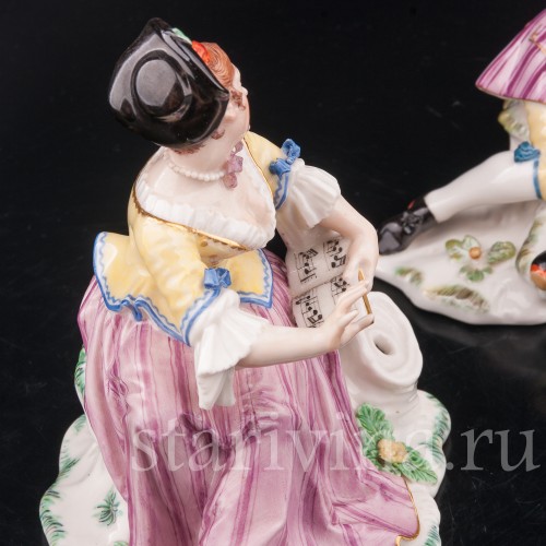 Фарфоровые статуэтки Галантный дуэт, Nymphenburg, Германия, 1949-91 гг.