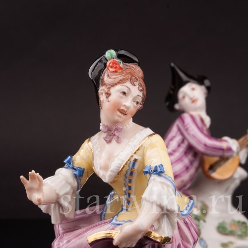 Фарфоровые статуэтки Галантный дуэт, Nymphenburg, Германия, 1949-91 гг.