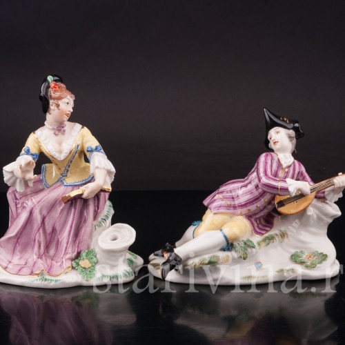 Фарфоровые статуэтки Галантный дуэт, Nymphenburg, Германия, 1949-91 гг.