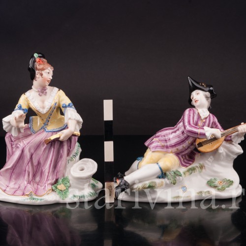 Фарфоровые статуэтки Галантный дуэт, Nymphenburg, Германия, 1949-91 гг.