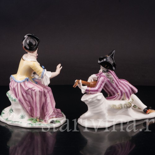 Фарфоровые статуэтки Галантный дуэт, Nymphenburg, Германия, 1949-91 гг.