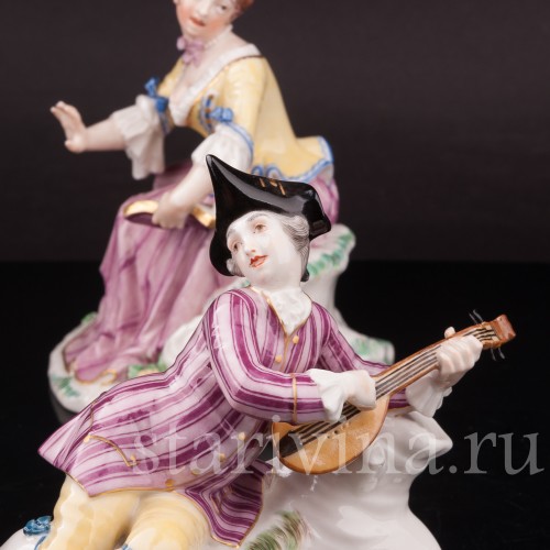 Фарфоровые статуэтки Галантный дуэт, Nymphenburg, Германия, 1949-91 гг.