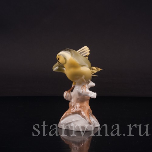 Фигурка птицы из фарфора Чиж, Hutschenreuther, Германия, 1970 гг.