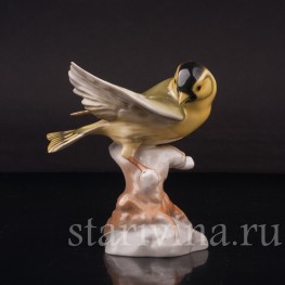 Фигурка птицы из фарфора Чиж, Hutschenreuther, Германия, 1970 гг.