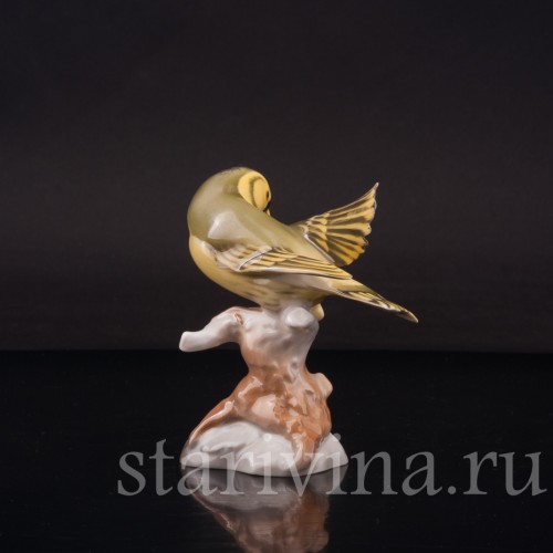 Фигурка птицы из фарфора Чиж, Hutschenreuther, Германия, 1970 гг.