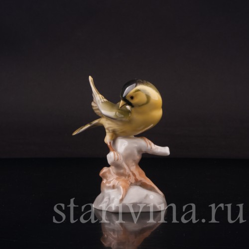 Фигурка птицы из фарфора Чиж, Hutschenreuther, Германия, 1970 гг.