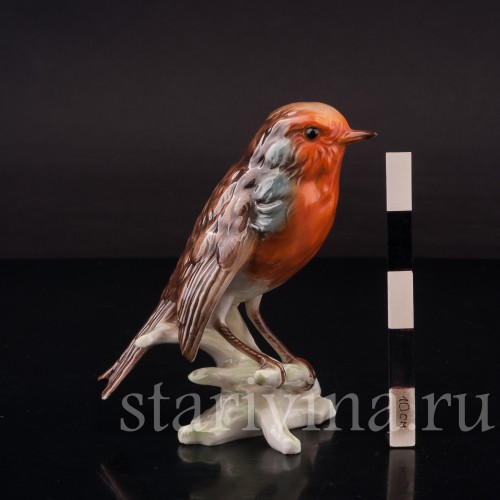 Фигурка птицы из фарфора Малиновка Goebel, Германия, 1968 г.