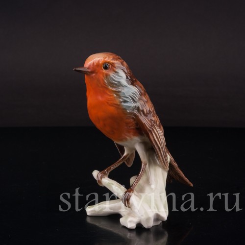 Фигурка птицы из фарфора Малиновка Goebel, Германия, 1968 г.
